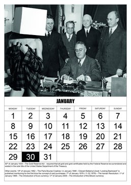Ausschnitt "January" aus dem "Sexy History Calendar" von Silvia Amancei und Bogdan Armanu.