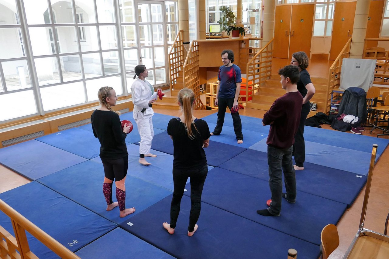 Einführung in Judo in der Bibliothek.