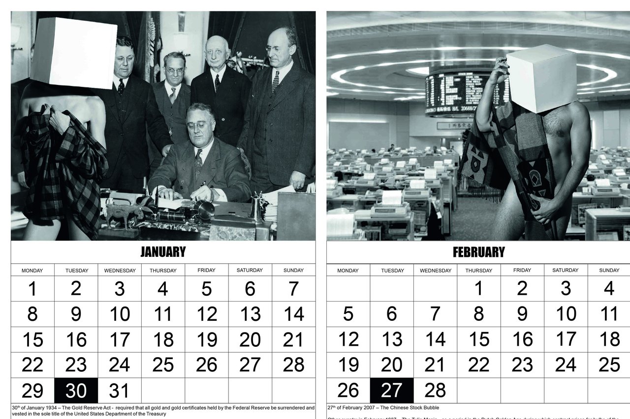 Die Monate Jänner und Februar des "Sexy History Calendar". (c)Amancei/Armanu