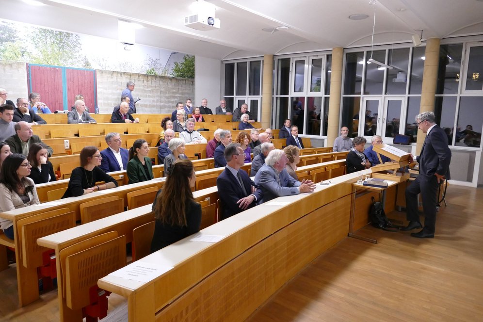 Antrittsvorlesung von Andrea Taschl-Erber. © KU Linz / Hermine Eder. Blick in den Saal bei der Antrittsvorlesung.