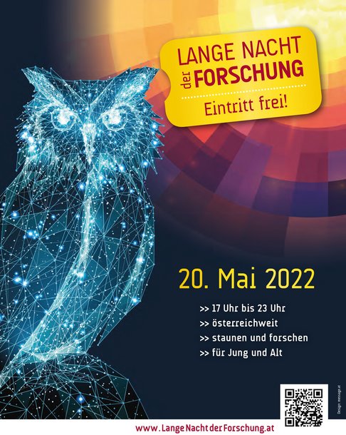 Veranstaltungsposter Lange Nacht der Forschung 2022.