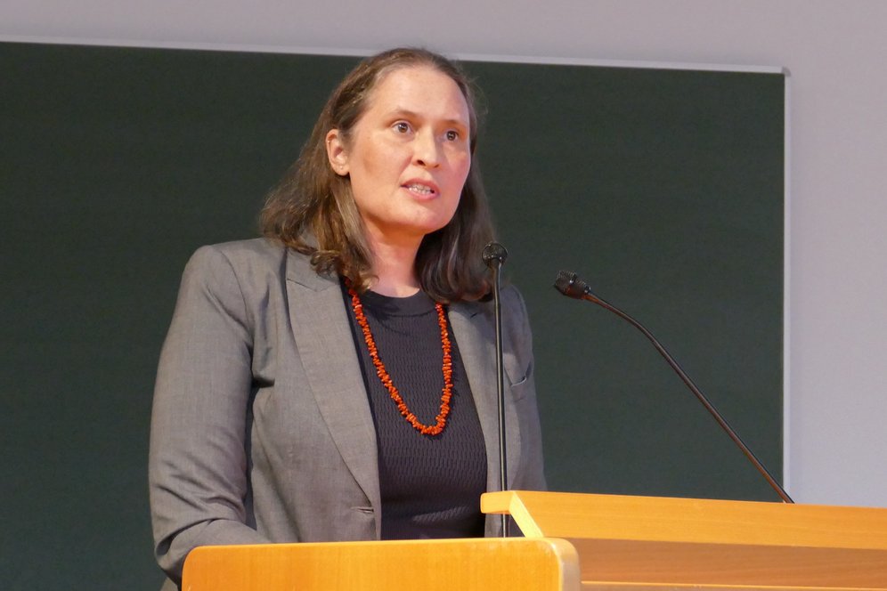 Eröffnung des akademischen Studienjahres 202/27. Foto: KU Linz/Hermine Eder. Univ.-Prof.in Dr.in Elisabeth Fritz.