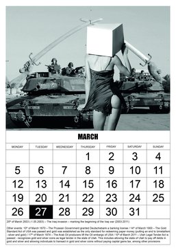Ausschnitt "March" aus dem "Sexy History Calendar" von Silvia Amancei und Bogdan Armanu.