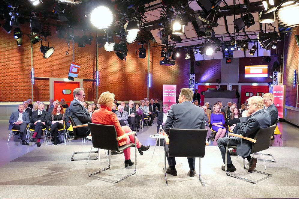 Podiumsdiskussion zur "Zukunft des Wissens" im ORF Landesstudio Oberösterreich. 