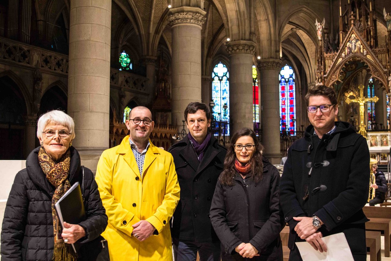 Die ProjektträgerInnen des Gedächtnisbuchs Oberösterreich: Dr. Erna Putz, Prof. Dr. Thomas Schlager-Weidinger, Dr. Andreas Schmoller, Dr. Verena Lorber, Mag. Florian Schwanninger. 