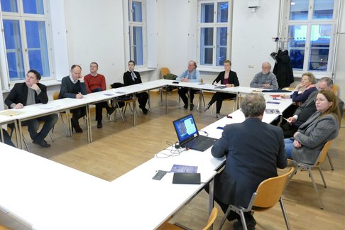 Diskussion über die Rolle der Religionen in der europäischen Konfliktarchitektur. © KU Linz / Eder. Symposium des Instituts für Christliche Sozialwissenschaften an der KU Linz.