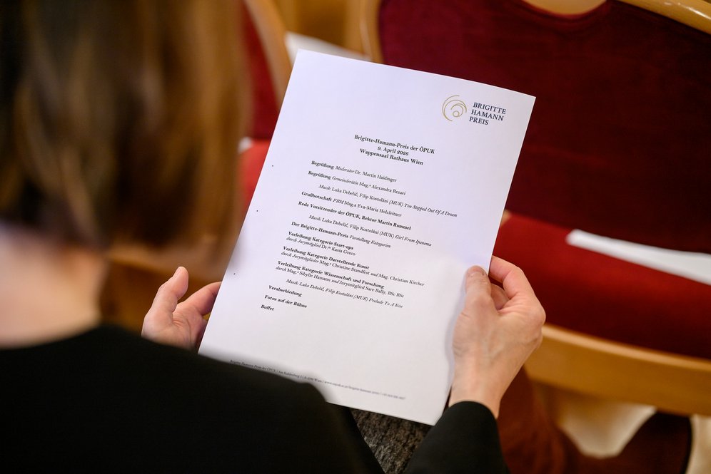 Verleihung der Brigitte-Hamann-Preise. Foto: ÖPUK/K. Ranger.