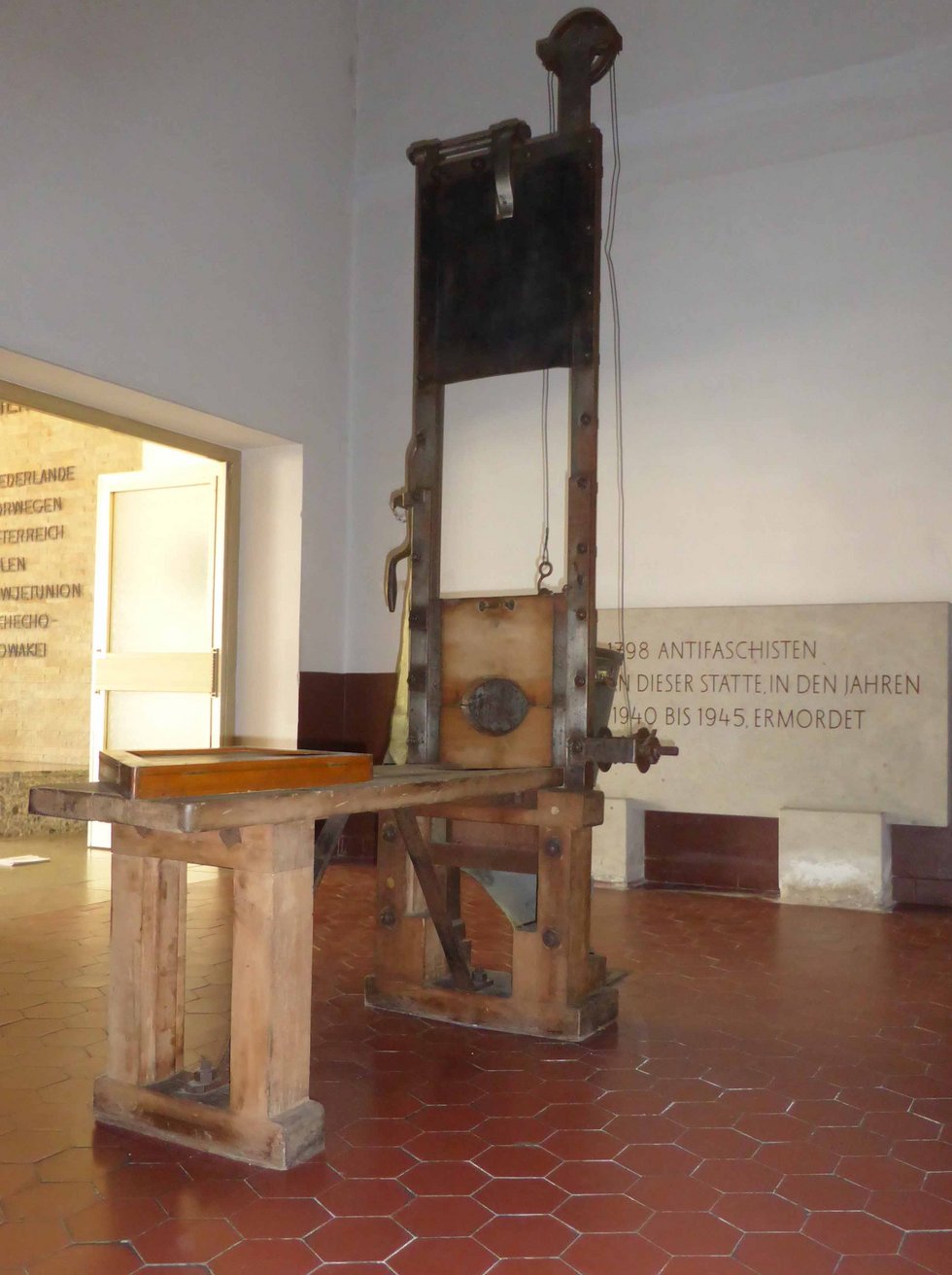 Guillotine aus der Zeit des Nationalsozialismus © Verena Lorber, FFJI