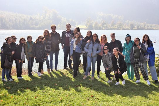 Ausflug unserer Gaststudierenden ins Salzkammergut gemeinsam mit ihren Buddies und Angelina Kratschanova (KU Interntional).