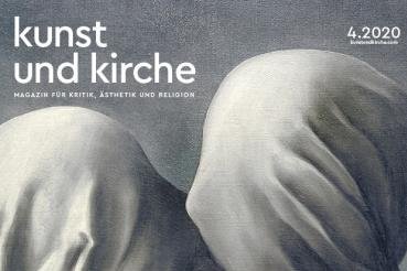 Cover von kunst und kirche 4/2020 unter Verwendung eines Ausschnitts von Rene Magritte, Les Amantes, 1928.