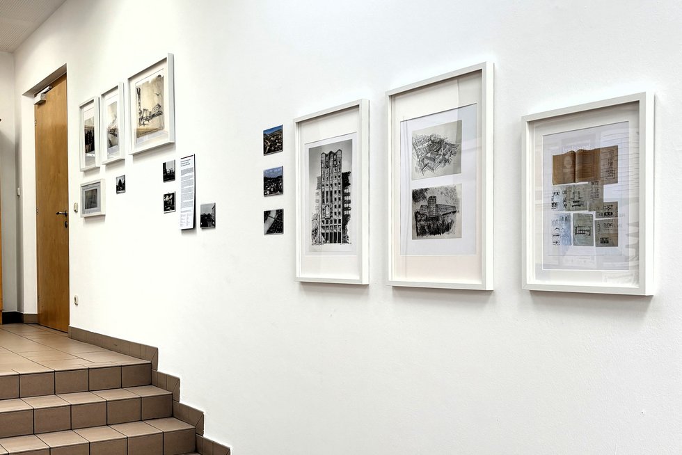 Ausstellung "Ungebautes Linz" an der KU Linz.