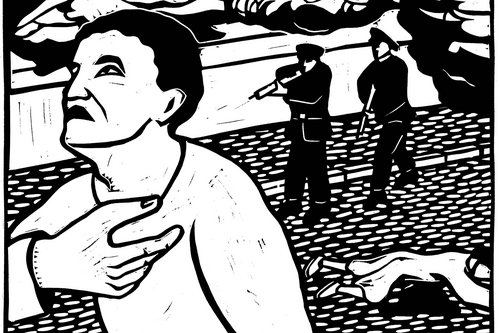 Ausschnitt aus der Graphic Novel "Als die Nacht begann" (2016) von Thomas Fatzinek.