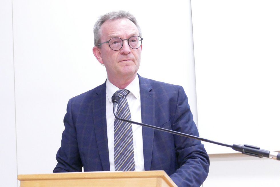 Gastvortrag an der KU Linz: Katholische Schulidentität im postchristlichen Europa. Foto: KU Linz/Bachofner-Mayr. Prof. Dr. Lieven Boeve, Katholieke Universiteit Leuven in Belgien.