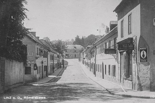 Postkarte Römerstraße, ca. 1926/27, Sammlung Johannes Gstöttenmayer / Verein Geschichte teilen.