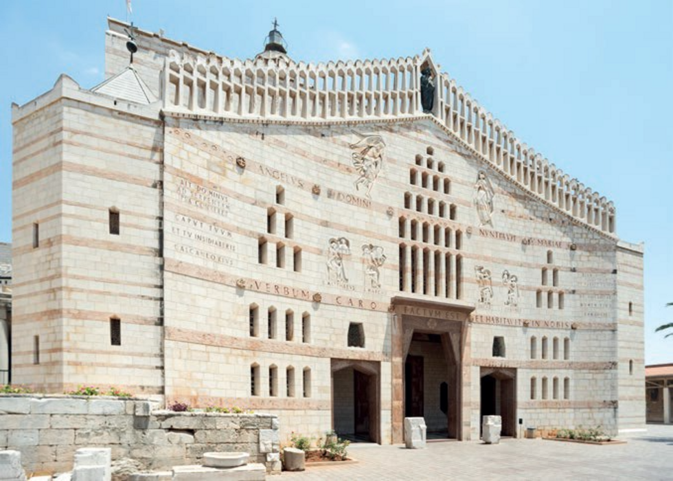 Basilica of the Annunciation in Nazareth by Giovanni Muzio (1969).