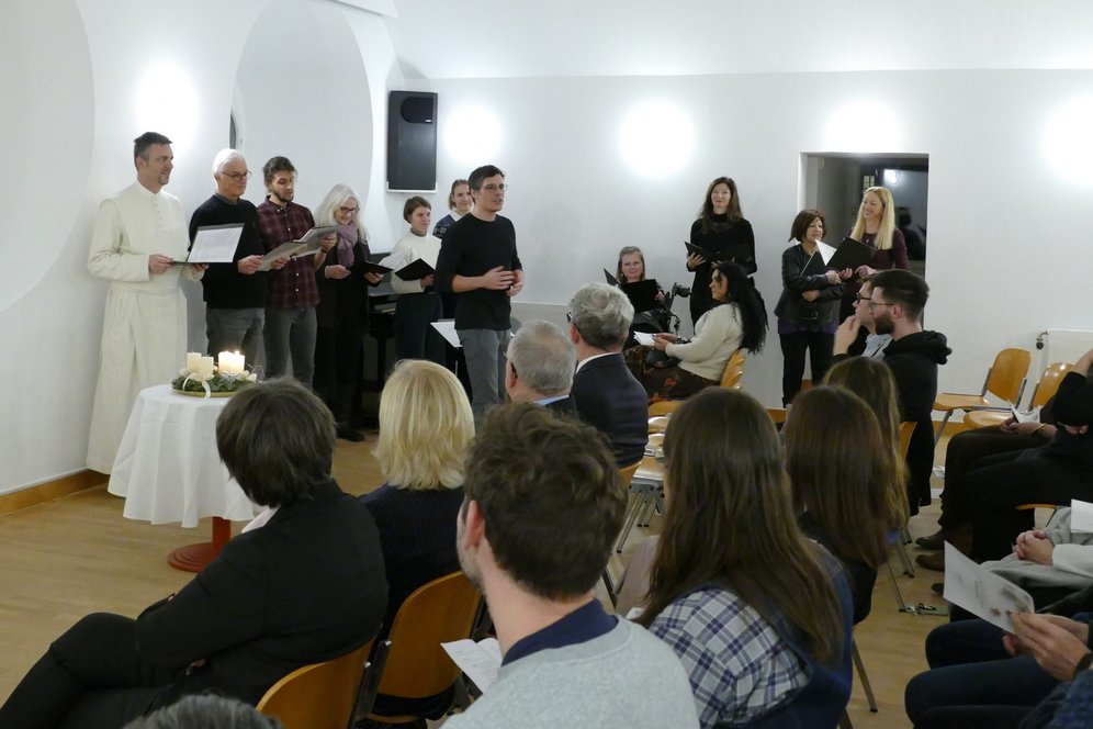 Universitätschor Kantus KUmuli bei der Adventfeier der KU Linz.