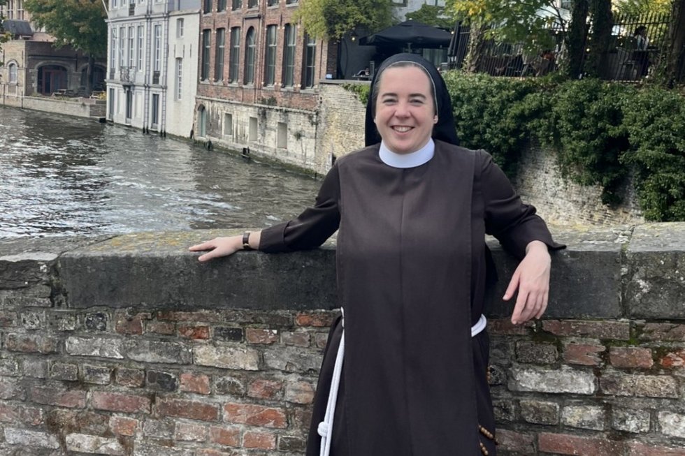 Sr. Helena bei ihrem Erasmus-Semester in Belgien.