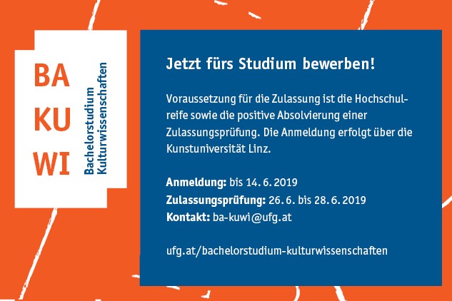Das neue Bachelorstudium Kulturwissenschaften. Das neue Bachelorstudium Kulturwissenschaften.