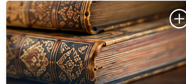 Historische Bücher mit verzierten Ledereinbänden
