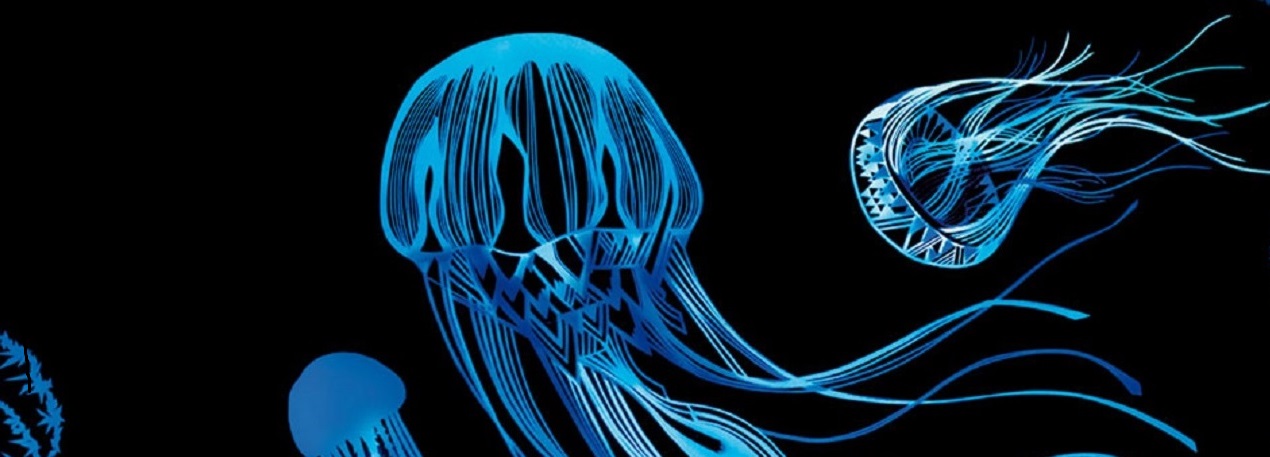 TAPE OVER & ONDE, Deep seas, Kombination aus Tape Art und Video Mapping, 2015 TAPE OVER & ONDE, Deep seas, Kombination aus Tape Art und Video Mapping, 2015